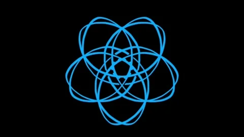 Visualization of numbers with Doodle. Pattern 0.f215.122 Vídeo Stock 332986828