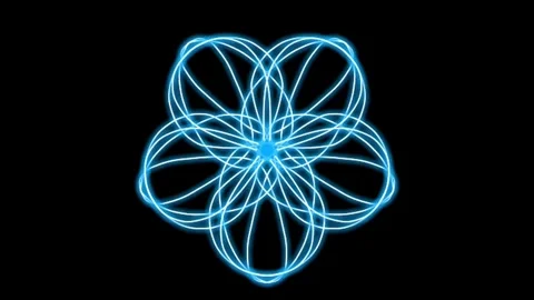 Visualization of numbers with Doodle. Pattern 0.f325.119 Video stock 332986829