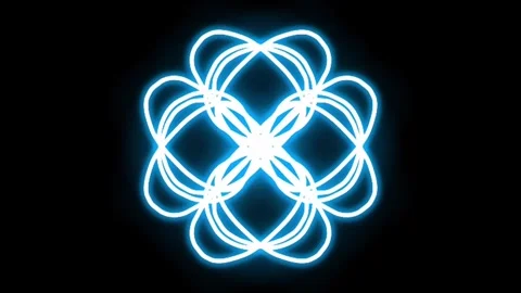 Visualization of numbers with Doodle. Pattern 0.f424.113 Vídeo Stock 332980036