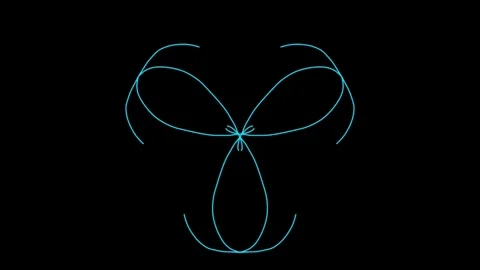 Visualization of numbers with Doodle. Pattern 0.g113.12 Video stock 331791809