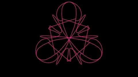 Visualization of numbers with Doodle. Pattern 2.b113.83 Vídeo Stock 334572895