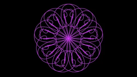 Visualization of numbers with Doodle. Pattern 2.c119.55 Vídeo Stock 334603955