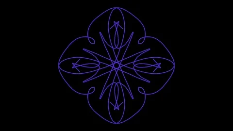 Visualization of numbers with Doodle. Pattern 2.d114.135 Vídeo Stock 334616030