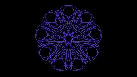 Visualization of numbers with Doodle. Pattern 2.d119.96 Vídeo Stock 334617678