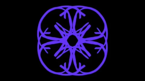 Visualization of numbers with Doodle. Pattern 2.d214.122 Vídeo Stock 334618176