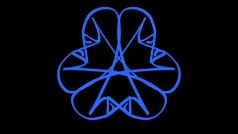 Visualization of numbers with Doodle. Pattern 2.e213.63 Vídeo Stock 334629113