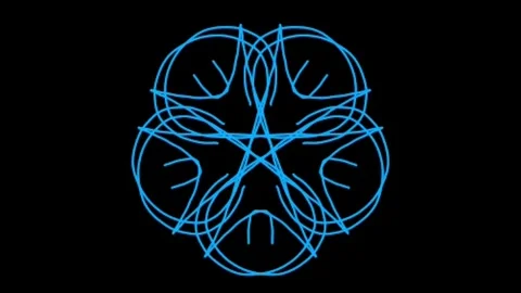 Visualization of numbers with Doodle. Pattern 2.f115.73 Stockbeeldmateriaal 334654542
