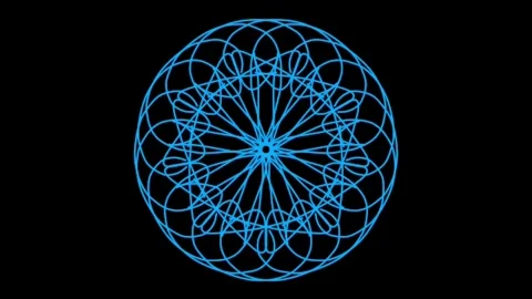 Visualization of numbers with Doodle. Pattern 2.f119.108 Vídeo Stock 334656724