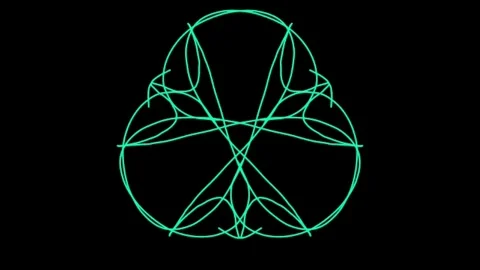Visualization of numbers with Doodle. Pattern 2.h113.32 库存影片 334678823