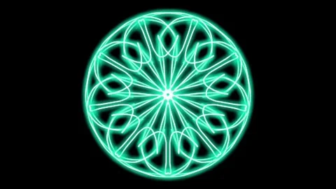 Visualization of numbers with Doodle. Pattern 2.h319.30 Vídeo Stock 334683704
