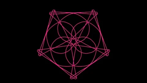 Visualization of numbers with Doodle. Pattern 3.b115.67 Video stock 335442318