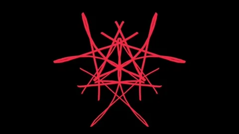 Visualization of numbers with Doodle. Pattern 4.a213.47 스톡 동영상 335924063