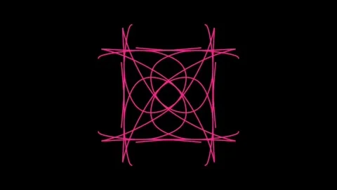 Visualization of numbers with Doodle. Pattern 4.b114.150 Vídeos de archivo 335993699