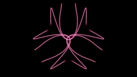 Visualization of numbers with Doodle. Pattern 4.b313.149 Vídeos de archivo 336007151