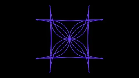 Visualization of numbers with Doodle. Pattern 4.d114.145 Stock Footage 336170500