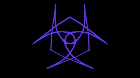 Visualization of numbers with Doodle. Pattern 4.d213.140 Video stock 336178137