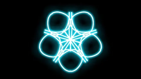 Visualization of numbers with Doodle. Pattern 4.g415.2 Video stock 336229236