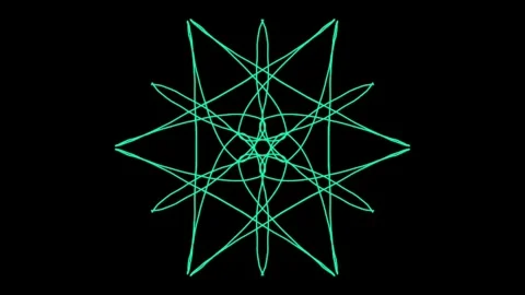 Visualization of numbers with Doodle. Pattern 4.h116.40 Stock Footage 336229393