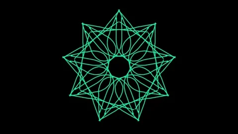 Visualization of numbers with Doodle. Pattern 4.h119.33 스톡 동영상 336229396
