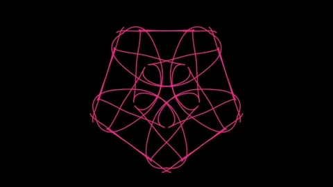 Visualization of numbers with Doodle. Pattern 5.b115.141 Video stock 336251488