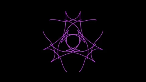 Visualization of numbers with Doodle. Pattern 5.c113.91 Video stock 336265372