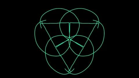 Visualization of numbers with Doodle. Pattern 5.h113.46 Stock-Footage 336362734