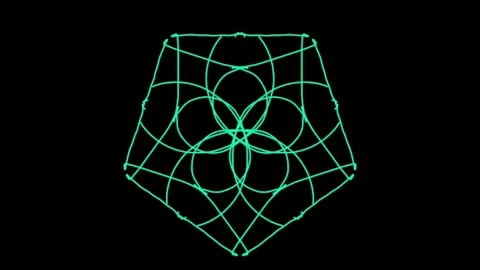 Visualization of numbers with Doodle. Pattern 5.h115.48 스톡 동영상 336362735