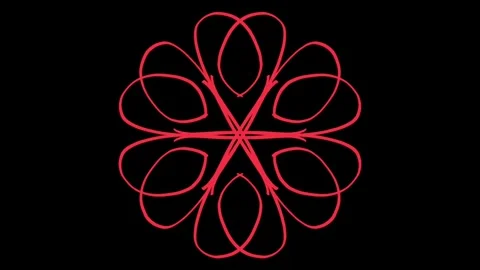 Visualization of numbers with Doodle. Pattern 6.a216.73 스톡 동영상 336740891