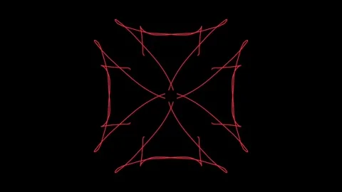 Visualization of numbers with Doodle. Pattern 7.a114.66 Vídeos de archivo 337703325