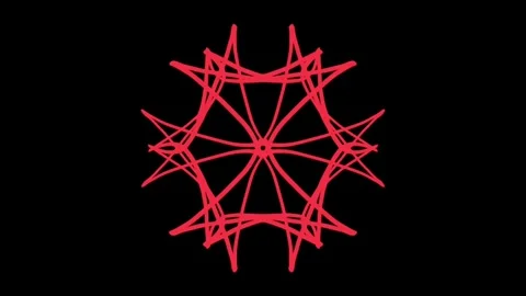 Visualization of numbers with Doodle. Pattern 7.a216.80 Video stock 337707420