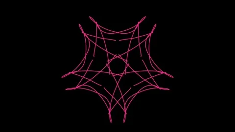 Visualization of numbers with Doodle. Pattern 7.b115.87 Video stock 337760316