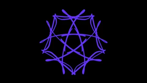 Visualization of numbers with Doodle. Pattern 7.d215.141 Video stock 337779536