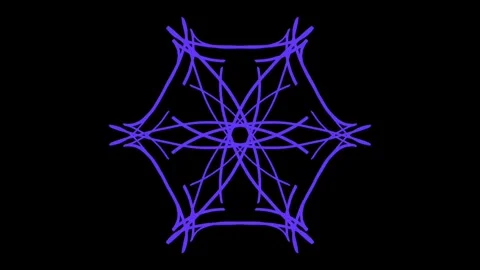 Visualization of numbers with Doodle. Pattern 7.d216.134 Vídeo Stock 337779541