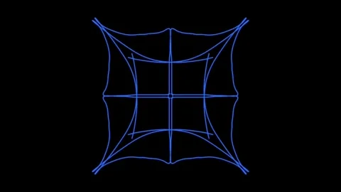 Visualization of numbers with Doodle. Pattern 7.e114.156 Video stock 337790848