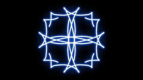 Visualization of numbers with Doodle. Pattern 7.e414.155 Vídeo Stock 337808960