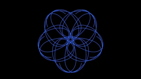 Visualization of numbers with Doodle. Pattern 8.e115.153 Vídeo Stock 338289084