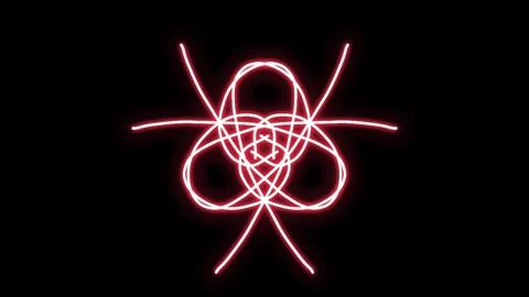 Visualization of numbers with Doodle. Pattern 9-1 Video stock 331742491