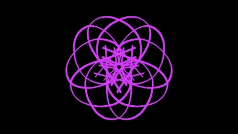 Visualization of numbers with Doodle. Pattern 9.c215.123 Video stock 339610041