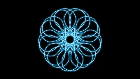 Visualization of numbers with Doodle. Pattern 9.f319.14 Stock Footage 340422925