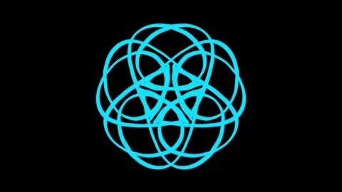 Visualization of numbers with Doodle. Pattern 9.g215.39 Vídeo Stock 340425155