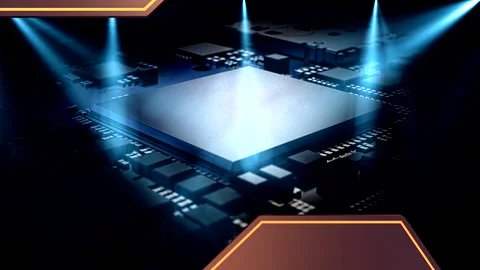 Visualization of processor and technologies. Presentation, positioning Stock Footage 169013844