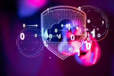 A Visualization Projection of Data Transmission Through High Speed Internet Stockfoto's