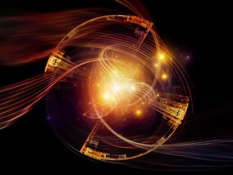 Visualization of Radial Fractal Texture Illustrazione stock