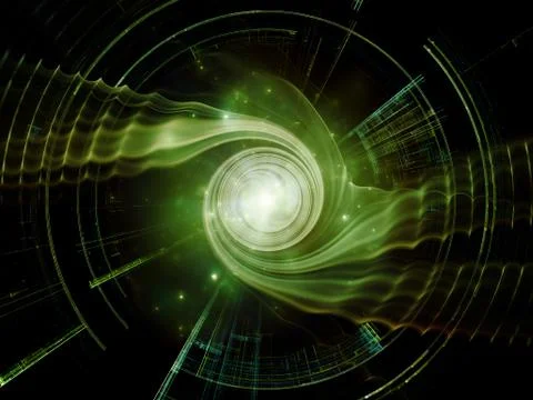 Visualization of Radial Fractal Texture Stockillustratie