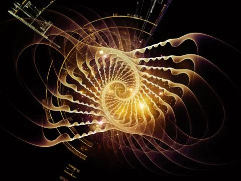 Visualization of Radial Fractal Texture Illustrazione stock