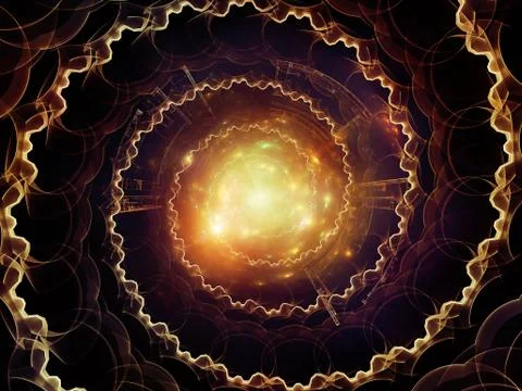 Visualization of Radial Fractal Texture Stockillustratie