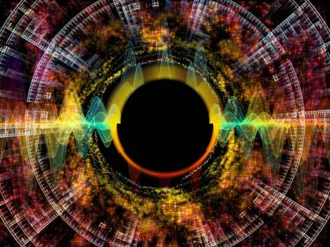 Visualization of Radial Oscillation Illustrazione stock