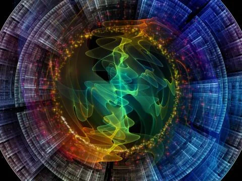 Visualization of Radial Oscillation Illustrazione stock