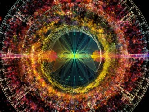 Visualization of Radial Oscillation Illustrazione stock