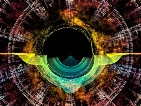 Visualization of Radial Oscillation Stock Illustration